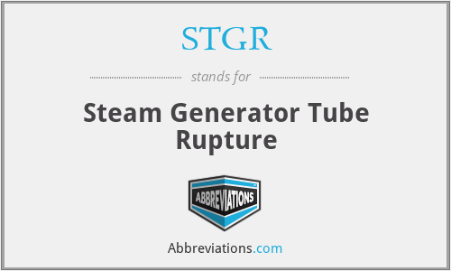 What is the abbreviation for steam generator tube rupture?